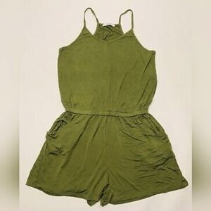 Old Navy Soft Cami Romper size XS sleeveless pockets button